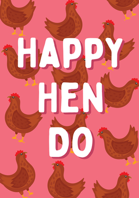 Happy Hen Do Wedding Card