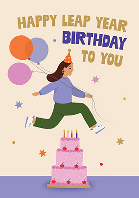 Leap Year Birthday for Her Birthday Card