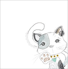 ZDISC OUT OF LICENCE 10/23 - Cat With Patch Greeting Card