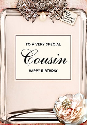 Love Labels Birthday Card - Cousin