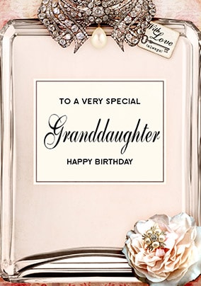 Love Labels Birthday Card - Granddaughter