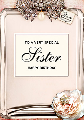 Love Labels Birthday Card - Sister