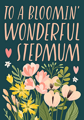 Wonderful Step-Mum Mother's Day Floral Card