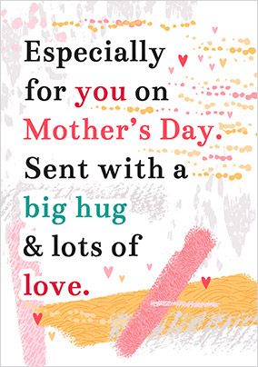 Sent With a Big Hug Mother's Day Card