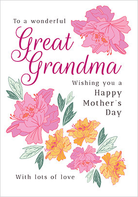 Great Grandma Floral Mother's Day Card