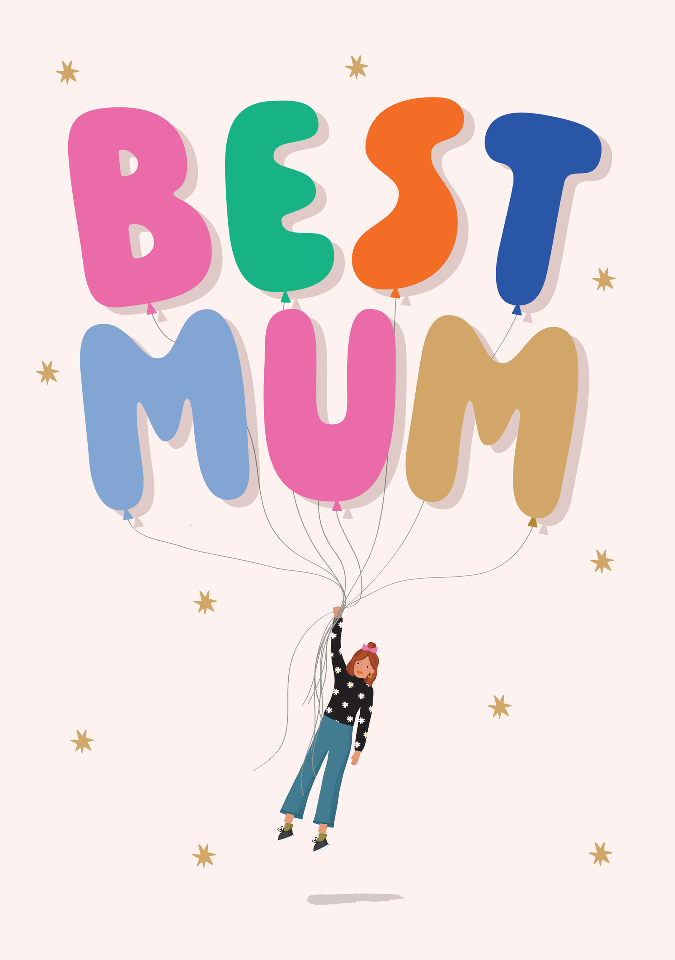 Best Mum Balloons Mother's Day Card