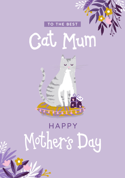 To The Best Cat Mum Mother's Day Card