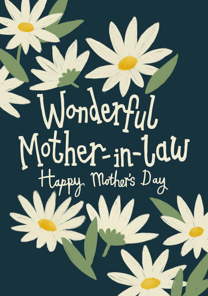 Wonderful Mother-In-Law Floral Card