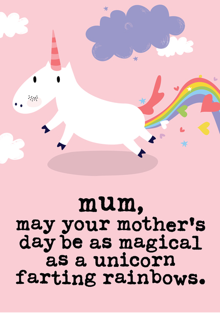 Magical  Unicorns Mother's Day Card