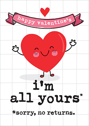 All Yours Heart Valentine's Day Card