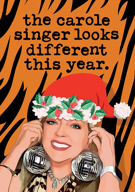 Carole Singer Looks Different Christmas Card