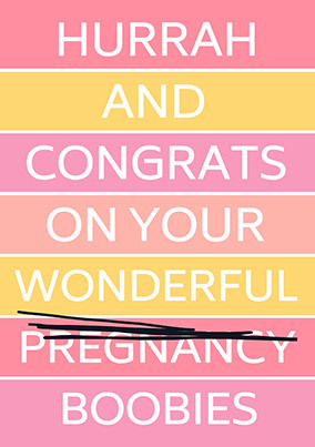 Hurrah and Congrats New Baby Card