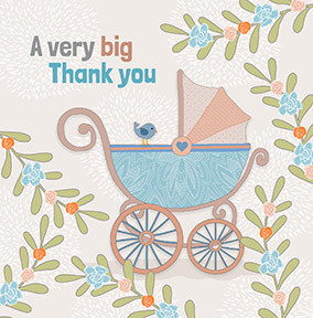 Baby Boy Thank You Card