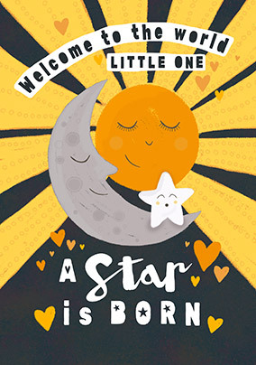 A Star is Born Cute New Baby Card