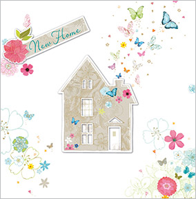 Butterfly House New Home Card