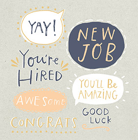 Awesome New Job Congratulations Card