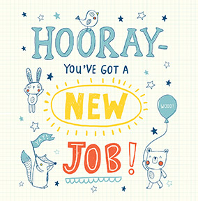 Hooray New Job Congratulations Card