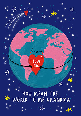You Mean the World Grandma Mother's Day Card