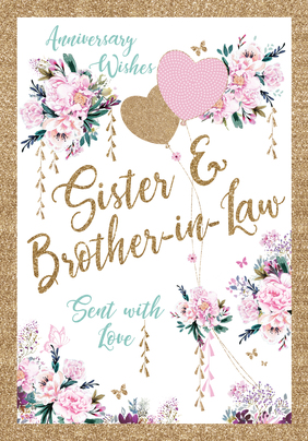 Sister & Brother in Law Anniversary Card