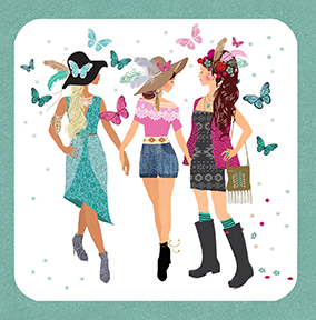 Festival Girls Birthday Card