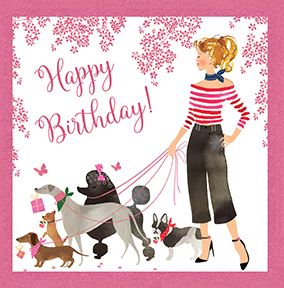 Dog Walker Birthday Card