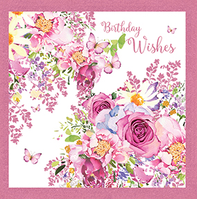 Birthday Wishes Rose Card