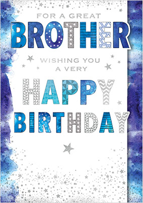 Great Brother Birthday Card
