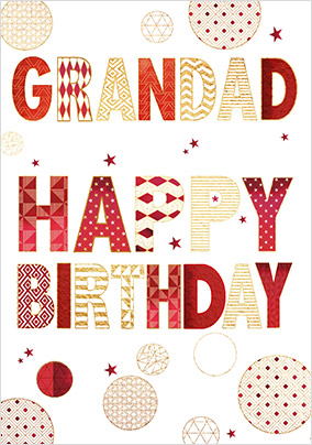 Grandad Happy Birthday Card