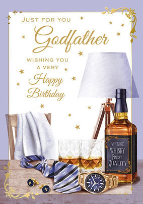 Just for You Godfather Birthday Card