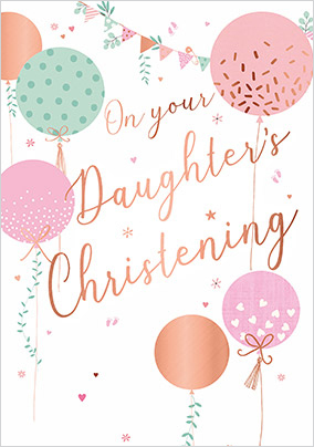 On Your Daughter's Christening Card