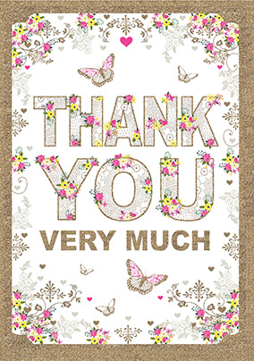 Thank You Very Much Floral Card