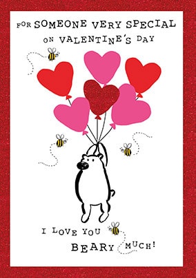 Beary Much Valentine's Card
