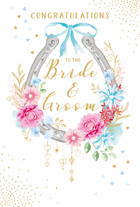 Congratulations Bride and Groom Wedding Card