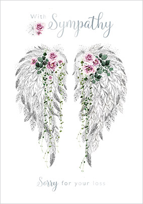 With Sympathy Wings Card