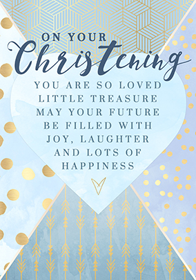 On Your Christening Boy Card