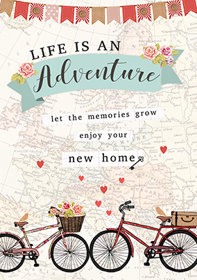 Life Is An Adventure New Home Card