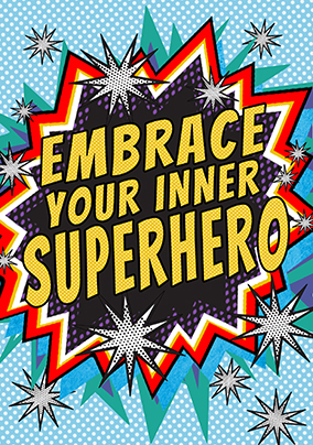 Inner Superhero Good Luck Card