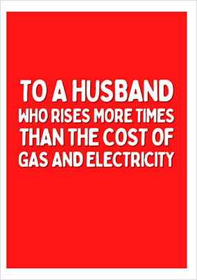 Rising Husband Birthday Card