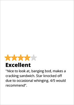 Excellent Review Birthday Card