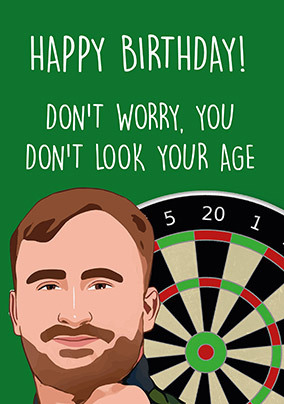Darts Age Birthday Card