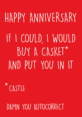 Castle Anniversary Card