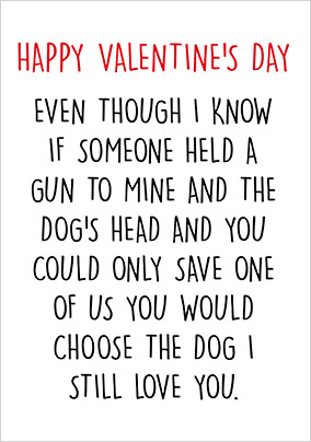 Choose the Dog Valentine's Day Card