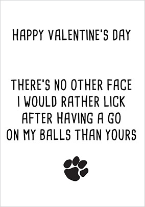 No Face I'd Rather Lick Valentine's Day Cards