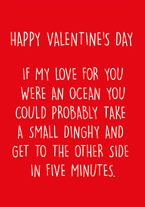 If My Lover Were an Ocean Valentine's Day Card