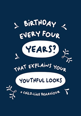 Birthday Every Four Years Card