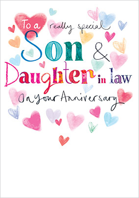 Son & Daughter-In-Law on Your Anniversary Card