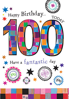 100 Today Birthday Card - Mosaic