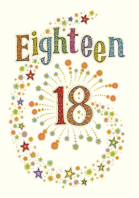 Eighteen Birthday Card - Neapolitan