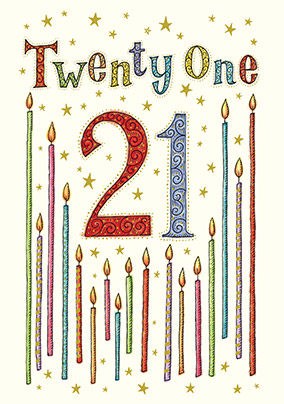 Twenty One Birthday Card - Neapolitan