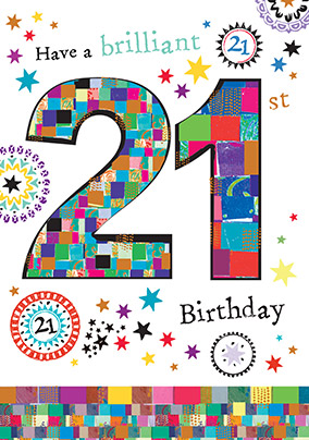 Brilliant 21 Birthday Card